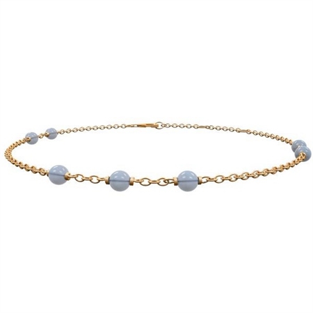 Nordahl smykker - SWEETS - Vergoldetes Armband mit blauem Kalzedon
